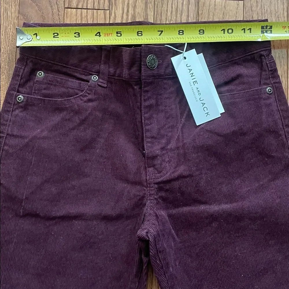 Janie and Jack Burgundy Corduroy Holiday Pants Boy’s Sz 8 NWT